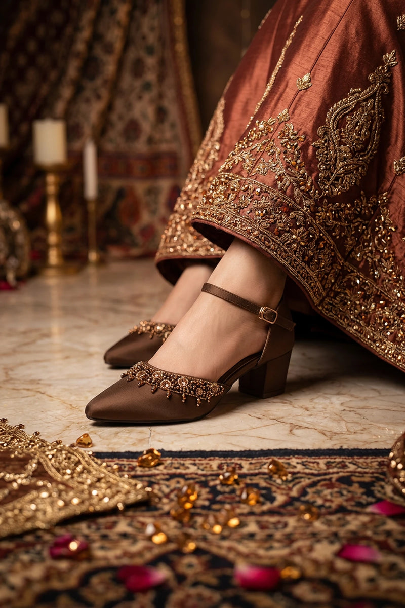 Bridal Court Shoes Brown 0450050