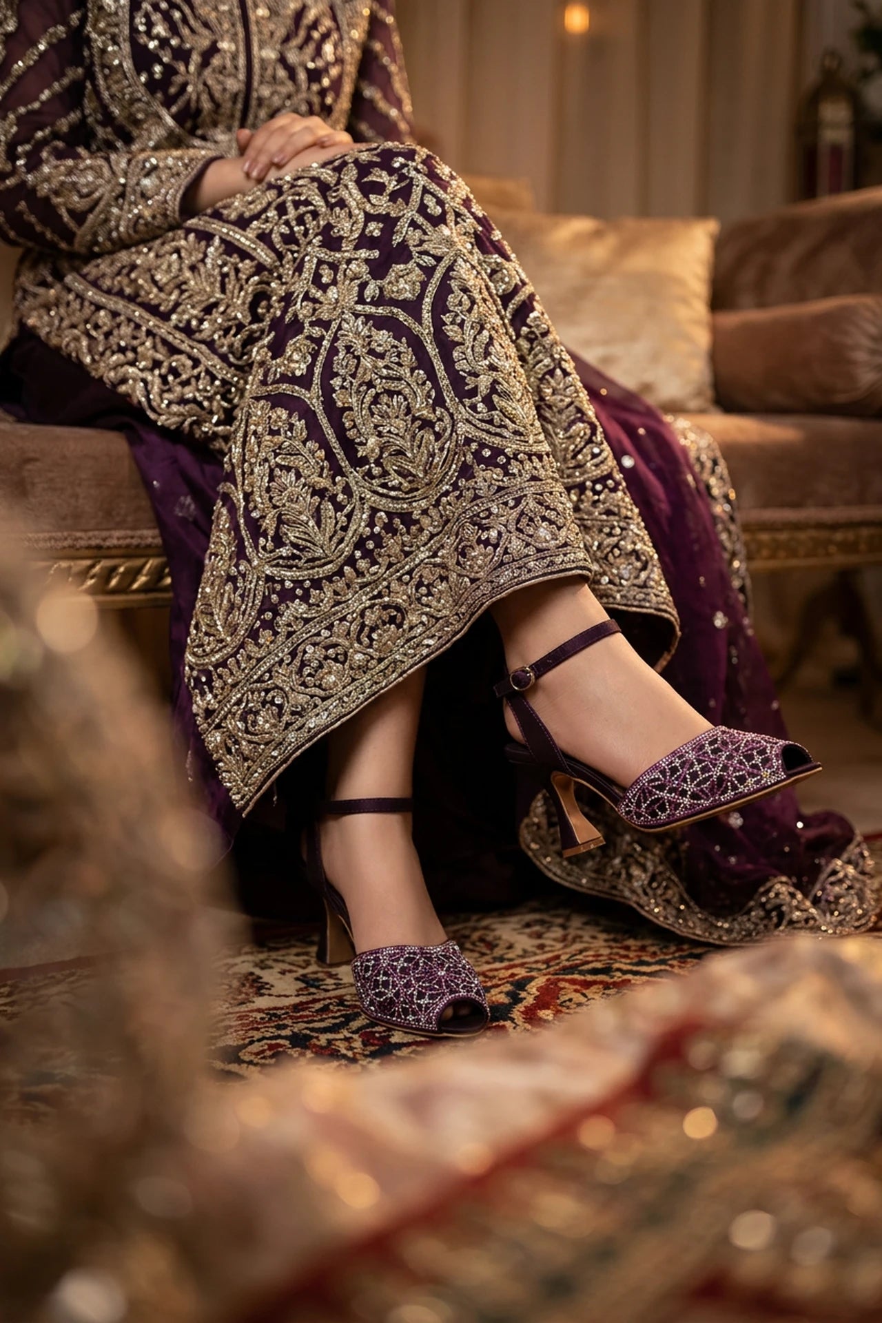 Purple Bridal Peep Toes 0450097