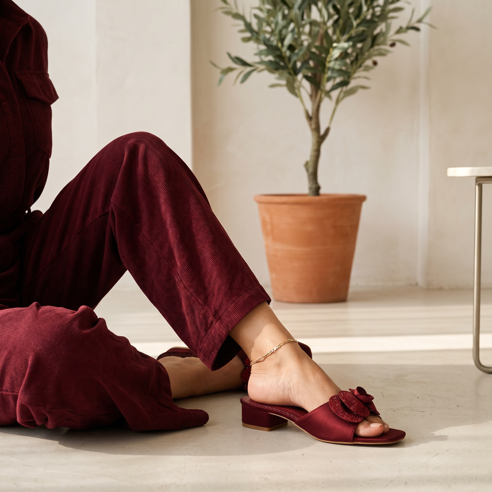 Fancy Slipper Maroon 0413943