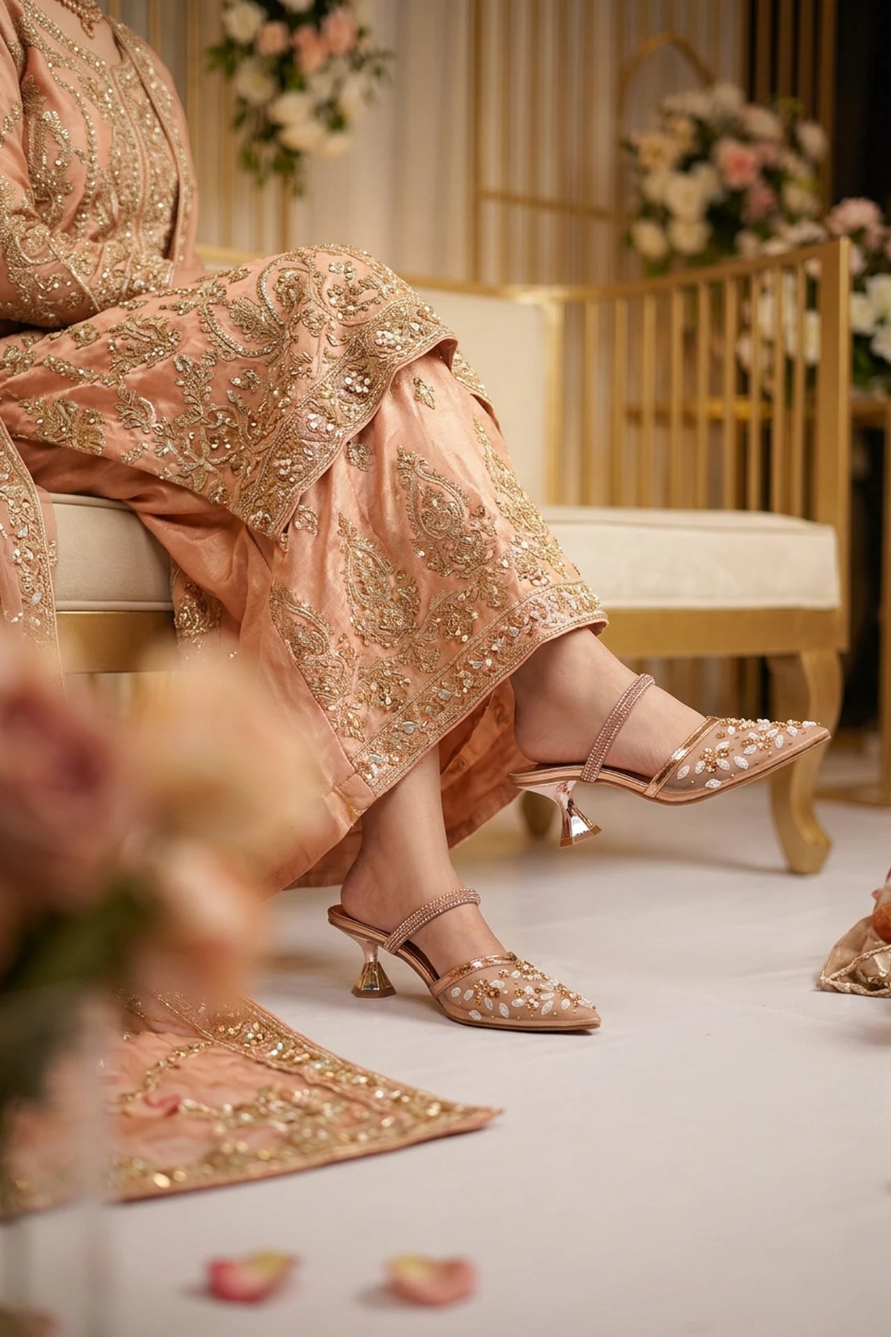 Bridal Court Shoes Peach 0450184