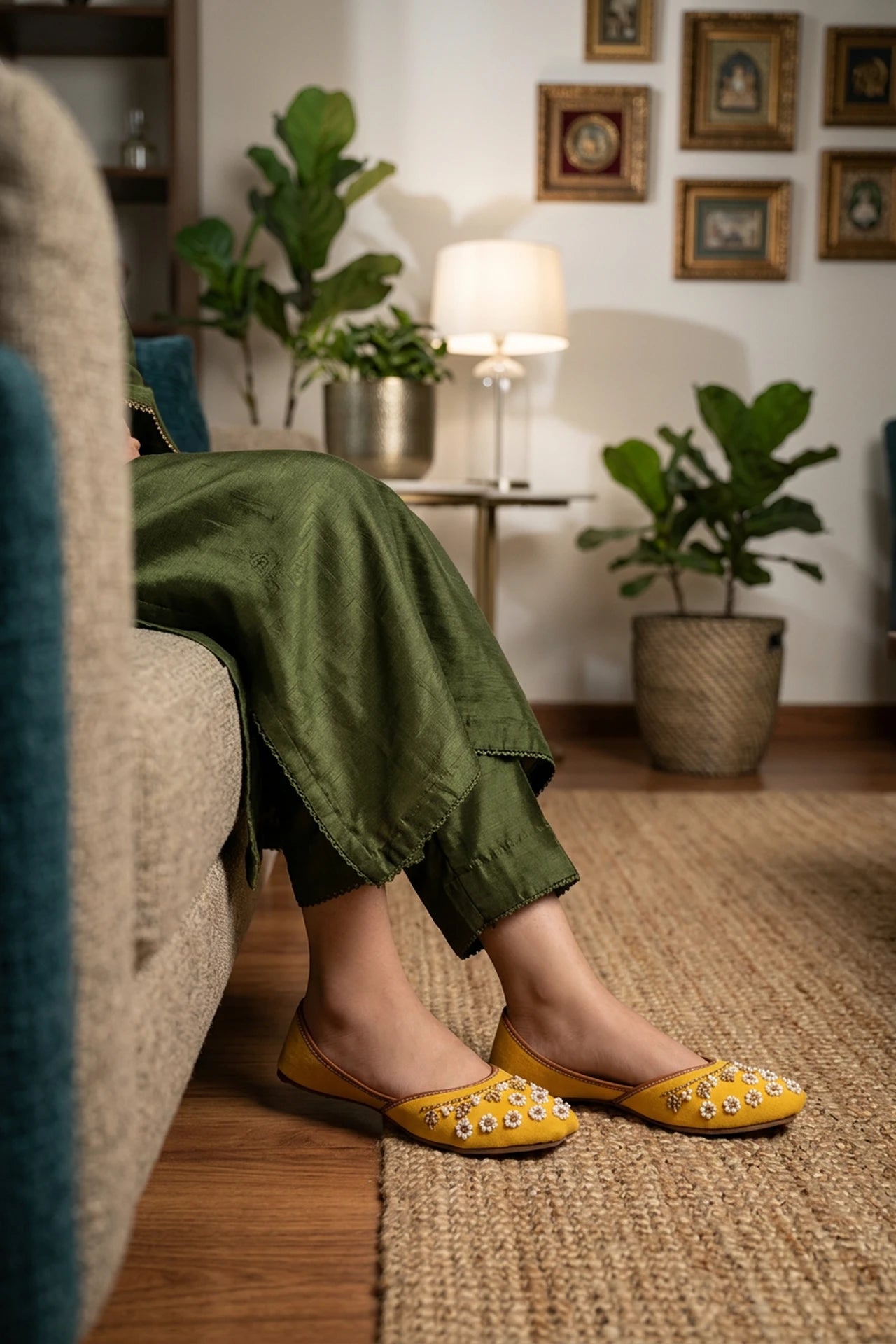 Yellow Khussa For Women 0440835