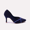 magnolia womens blue fancy heel pumps