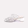 marcelline silver block heel bridal pumps for women