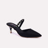 maren black fancy heel pumps