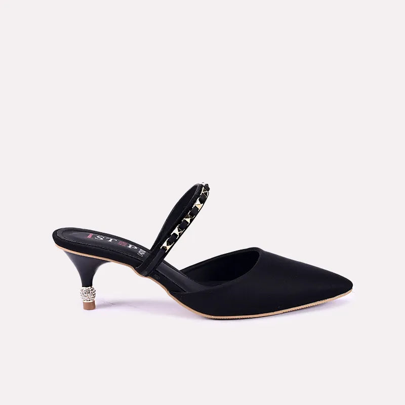 maren women black fancy heel pumps