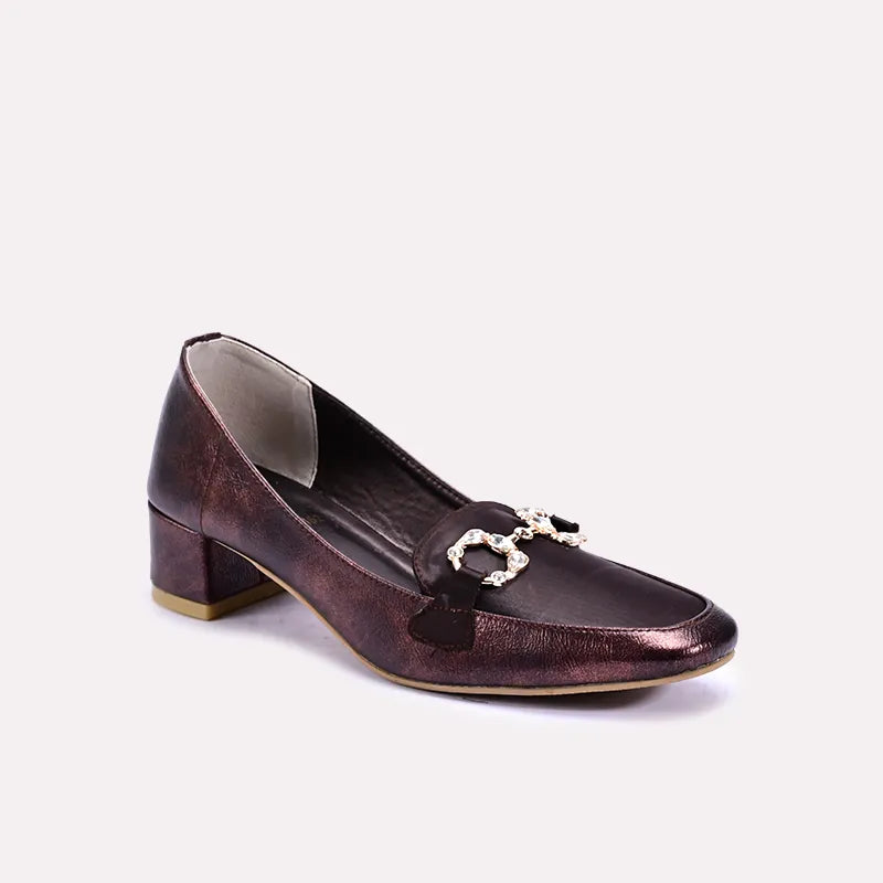 marinda maroon fancy court shoes