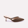 marlowe womens brown fancy pumps