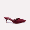 marlowe womens maroon fancy pumps