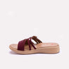 Maroon Casual Slippers for Women