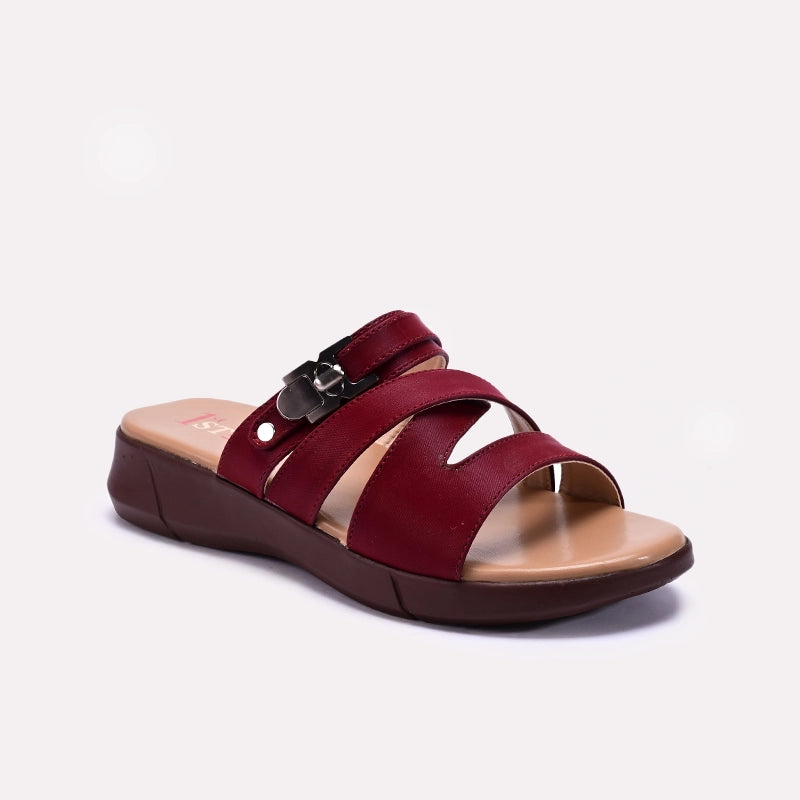 Maroon Comfy Casual Slippers 0413144