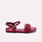 Womens Maroon Fancy Sandals