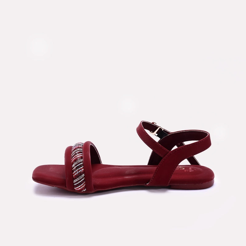 Maroon Fancy Sandals for Women