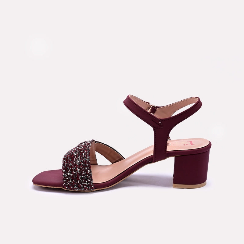 Maroon Fancy Sandals for Women