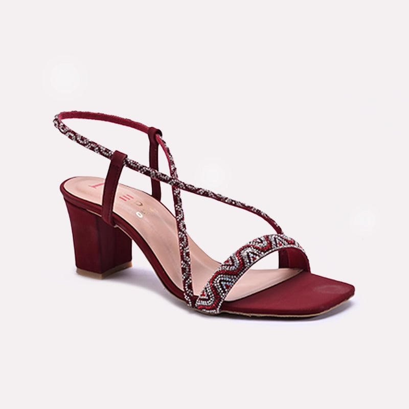 Maroon Fancy Sandals