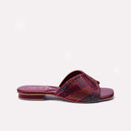 Womens Maroon Fancy Slippers