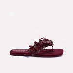 Maroon Fancy Slippers