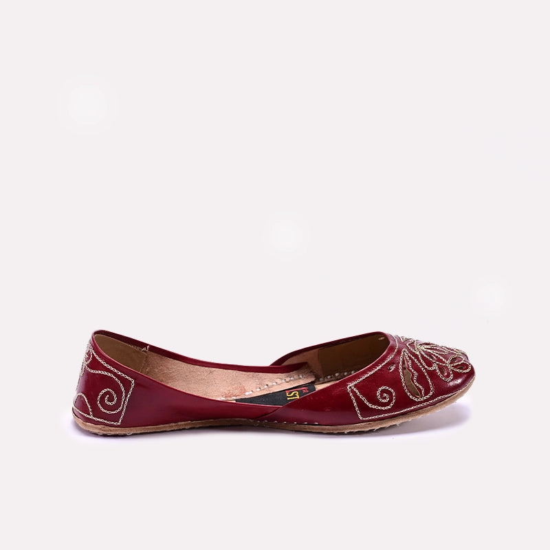 Womens Maroon Khussa