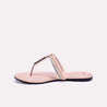 melisande peach flat fancy slippers for women