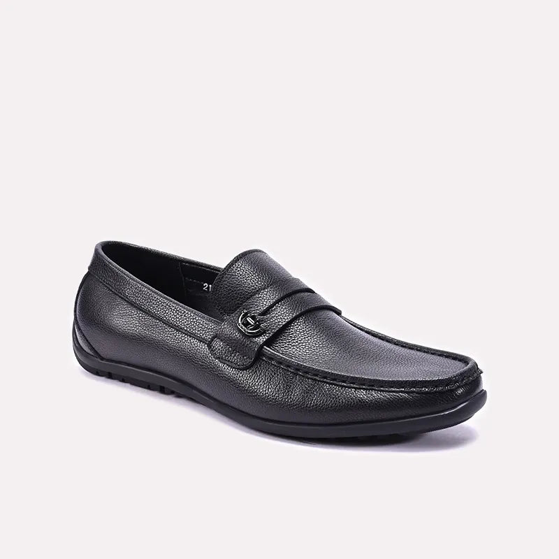 Mens Black Penny Loafers