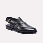 Black Peshawari Chappal