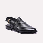 Black Peshawari Chappal