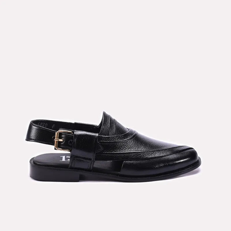 Mens Black Peshawari Chappal