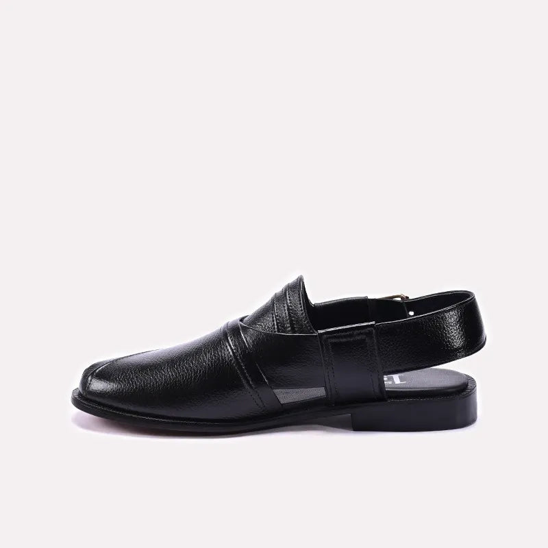 Black Peshawari Chappal for Men