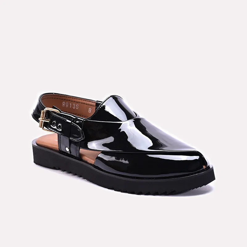 Black Peshawari Sandals