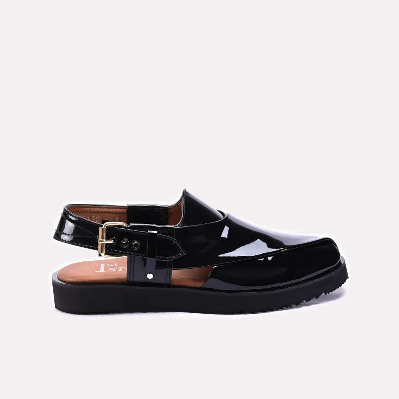 Mens Black Peshawari Sandals