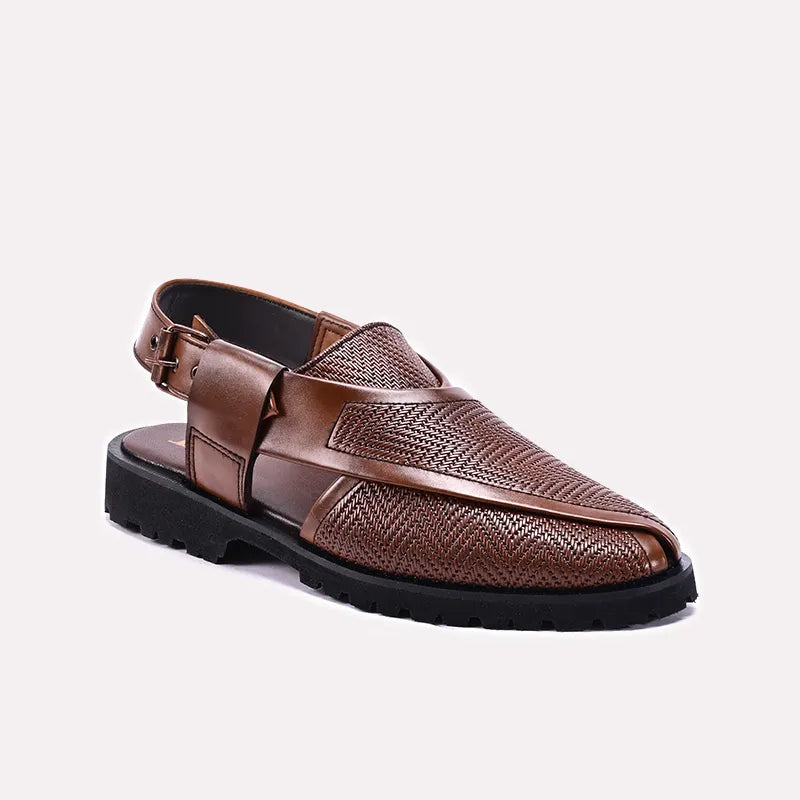 Mens Mustard Chunky Peshawari Chappal 0141143