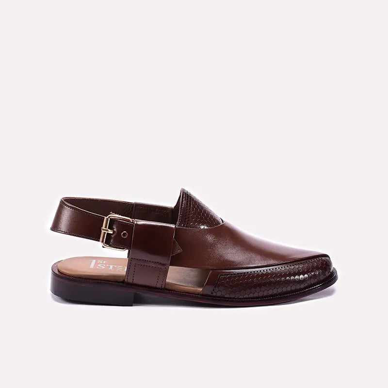 Mens Brown Peshawari Chappal