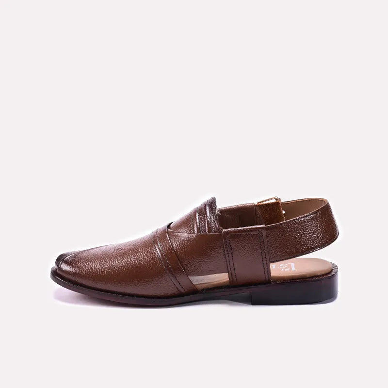 Brown Peshawari Chappal for Men