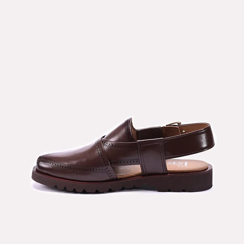 Brown Peshawari Sandals for Men
