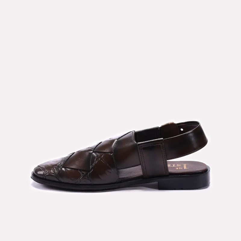 Brown Stylish Peshawari Sandals for Men