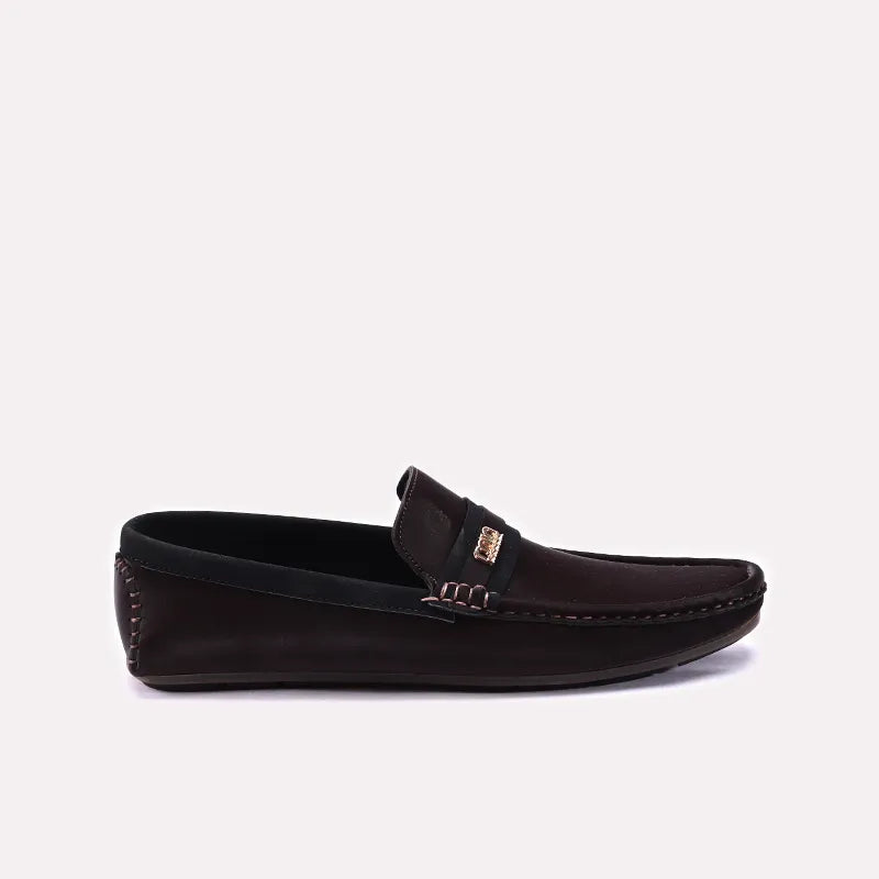 Mens Brown Velvet Loafers