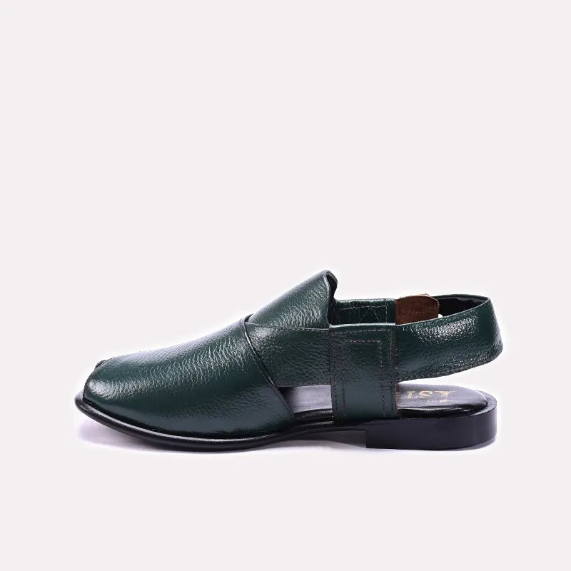 Green Peshawari Chappal for Men