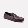 mens textured loafers brown