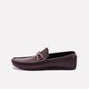 textured loafers brown for men