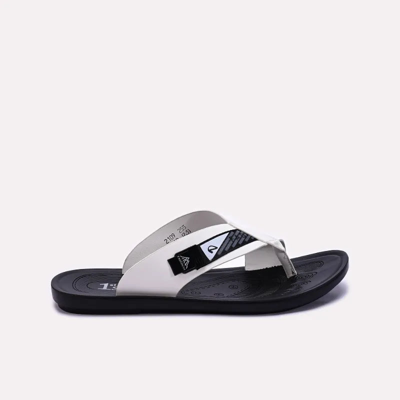Mens White Casual Slippers