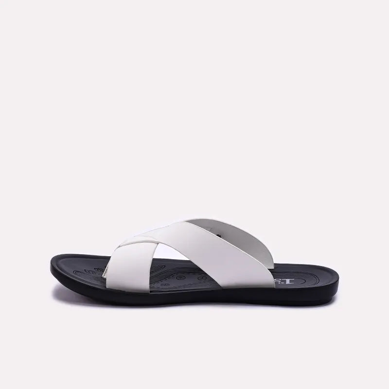 White Casual Slippers for Men