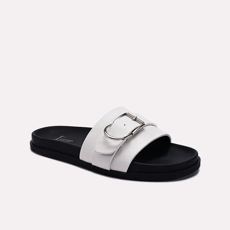 White Casual Slippers