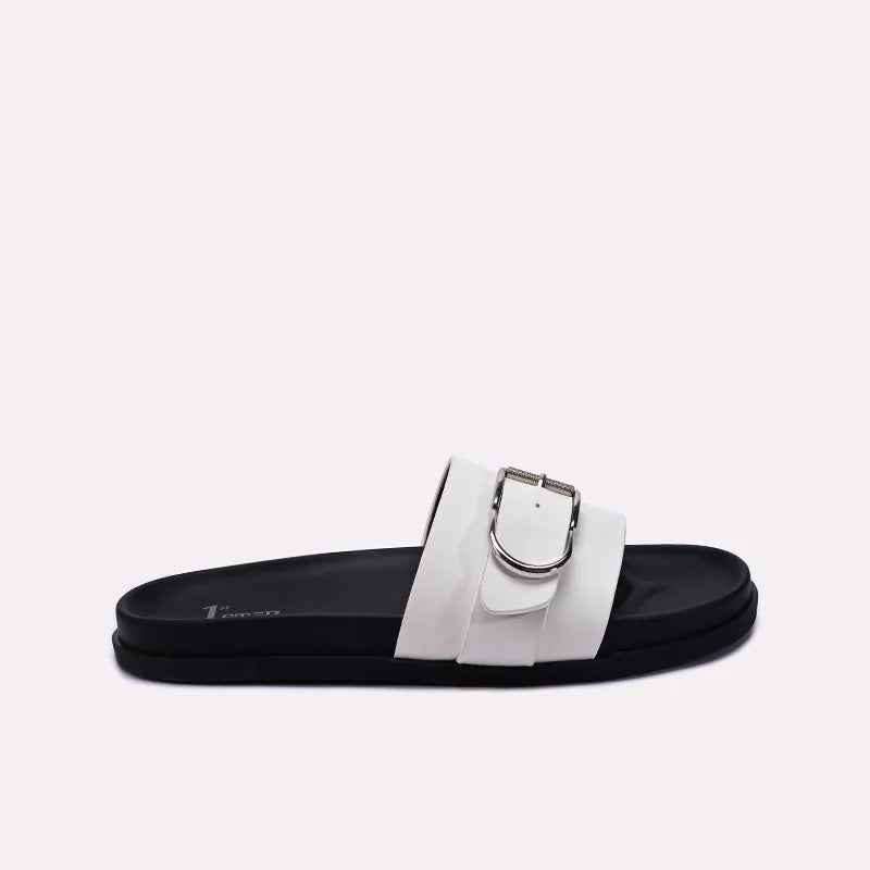 Mens White Casual Slippers