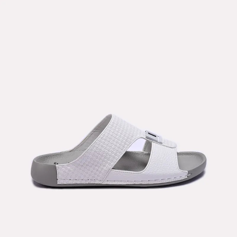 Mens White Casual Slippers