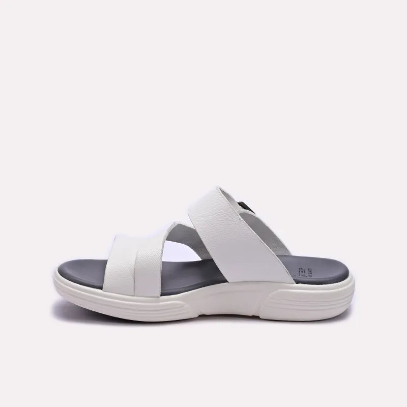 White Casual Slippers for Men