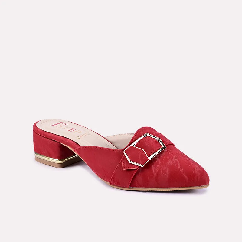 meryl red casual heel pumps