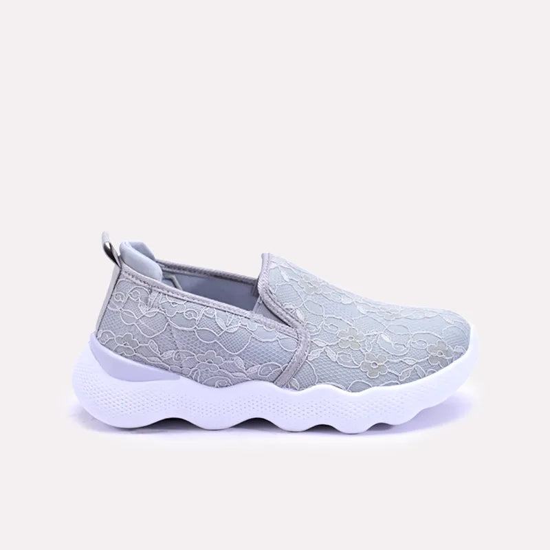 millicent womens gray slip on sneakers