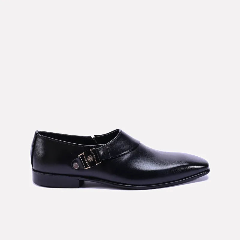 Monarch Black Monk Strap Dress Shoes 0111145