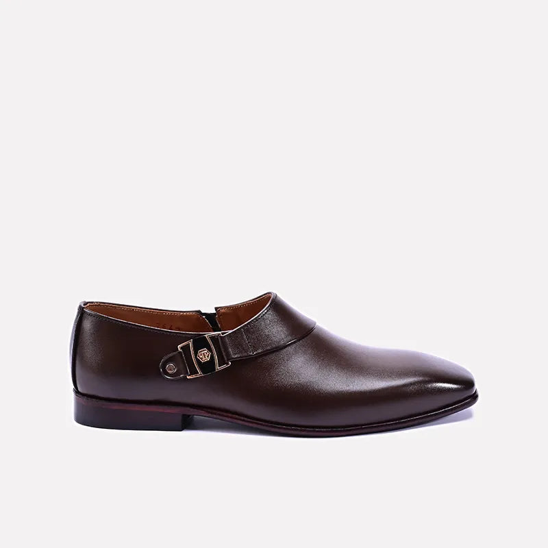 Monarch Brown Monk Strap Dress Shoes 0111145