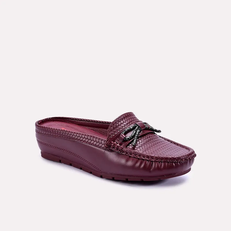 monika maroon casual pumps