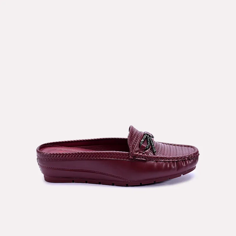 monika womens maroon casual pumps